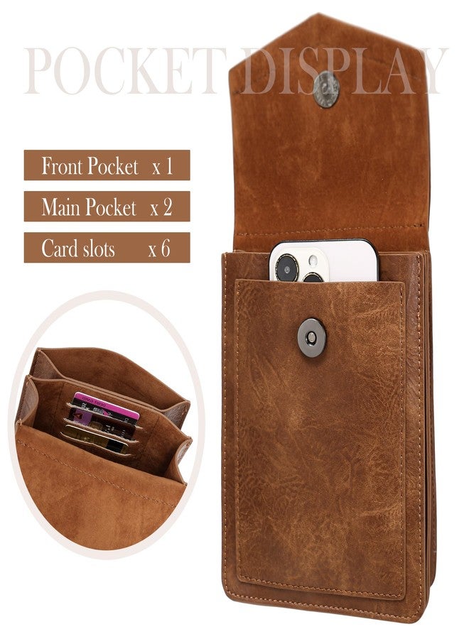 INICAT Small Crossbody Bags for Women Unique Gifts for Teenage Girl Cell Phone Purse Cross Body Bag For Woman Wallet Purse(Brown) - Image 3