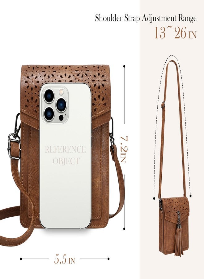 INICAT Small Crossbody Bags for Women Unique Gifts for Teenage Girl Cell Phone Purse Cross Body Bag For Woman Wallet Purse(Brown) - Image 2
