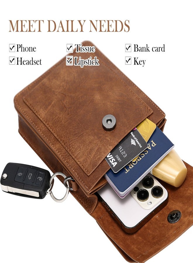 INICAT Small Crossbody Bags for Women Unique Gifts for Teenage Girl Cell Phone Purse Cross Body Bag For Woman Wallet Purse(Brown) - Image 4