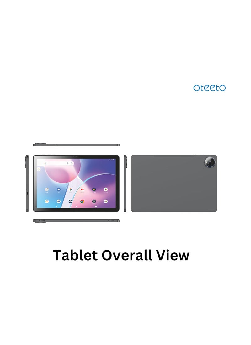 Oteeto - Oteeto TAB 14 Tablet/11. Inch Incell Display//Octa Core 2.0GHz Processor/Android 14/8MP Front + 13 MP Rear Camera/8GB RAM + 512GB ROM/8000 mAH Battery/4G Dual SIM/5G Wifi/Keyboard/Flip Cover etc - Image 1