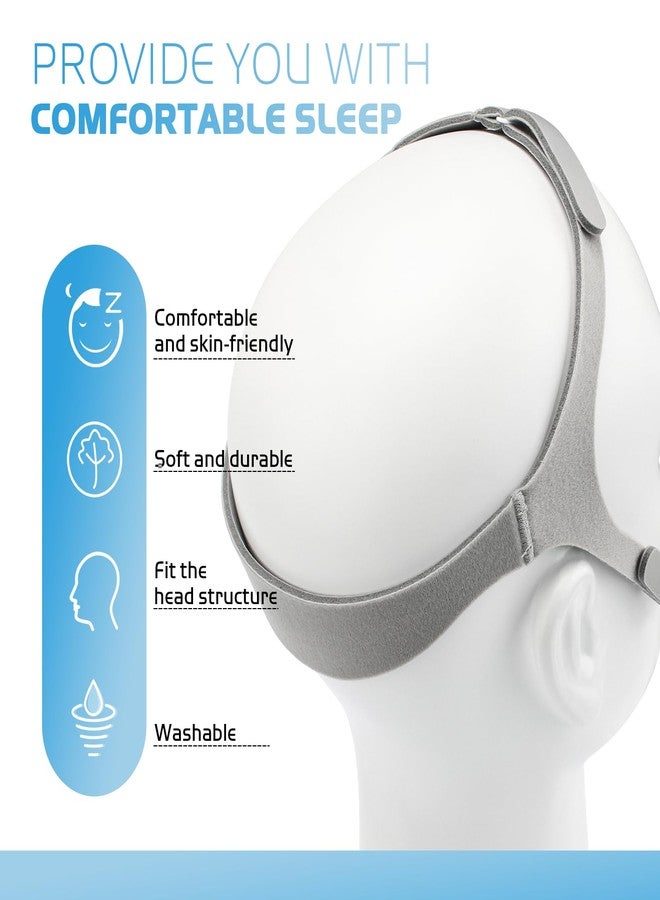 SyunsXoon CPAP Headgear Compatible with Philips Respironics Nuance Pro Gel Nasal Pillows Mask, Soft Adjustable Replacement Nuance Pro Head Strap - Image 3