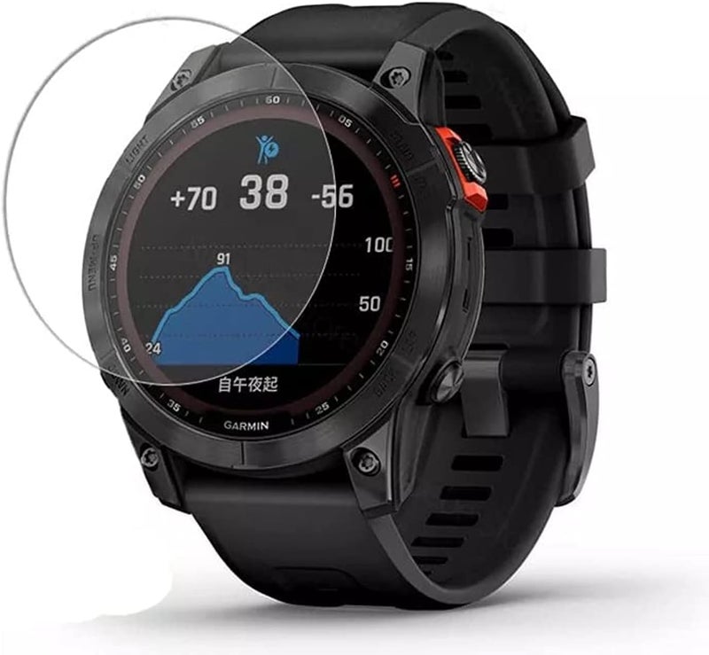 دادو حامي شاشة زجاج مقوى من ، عبوة من قطعتين، متوافق مع ساعة Garmin Fenix 7 الذكية، مقاوم للخدوش (موديل Fenix 7X) - Image 1