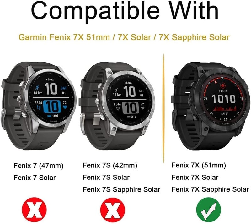 دادو حامي شاشة زجاج مقوى من ، عبوة من قطعتين، متوافق مع ساعة Garmin Fenix 7 الذكية، مقاوم للخدوش (موديل Fenix 7X) - Image 4