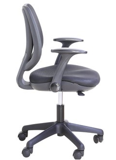 AFT Ergonomic Office Chair, Comfort Swivel Home Office Task Chair, Breathable Mesh Desk Chair, Lumbar Support Computer Chair with Flip-up Arms and Adjustable Height. (Black) Arfan  - Image 5