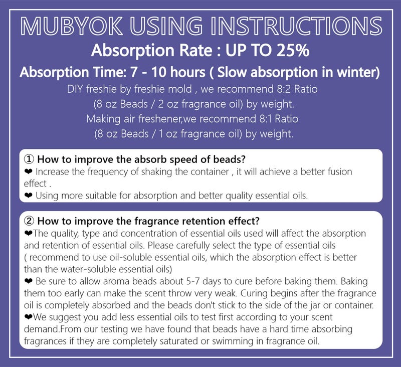 MUBYOK 10lb Premium Unscented Aroma Beads for DIY Car Freshies Eva Beads Bulk Supplies - Image 5