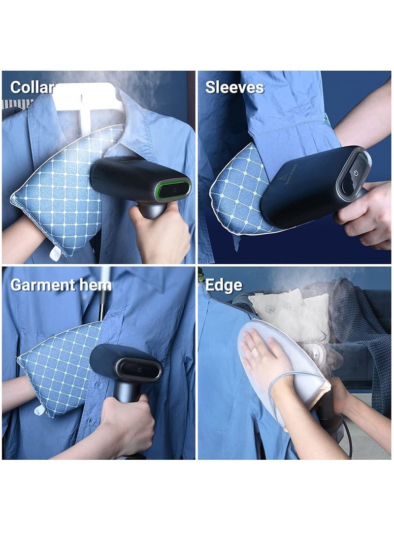 Arabest Garment Steamer Ironing Glove, Waterproof Anti Steam Mitt with Finger Loop, Complete Care Protective Garment Steaming Mitt, Heat Resistant Gloves for Clothes Steamers (Blue) - Image 2