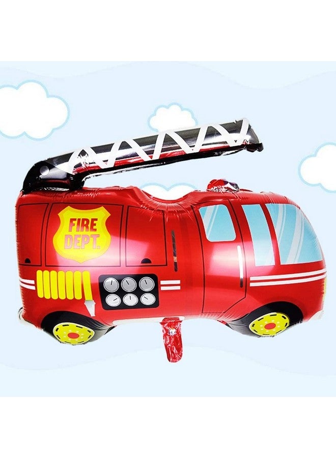 Atpata Funky Fire Engine Fire Fighter Truck Balloons Fire Brigade theme Fire Van Birthday Party Balloons & Decorations (Fire Van Set) - Image 2