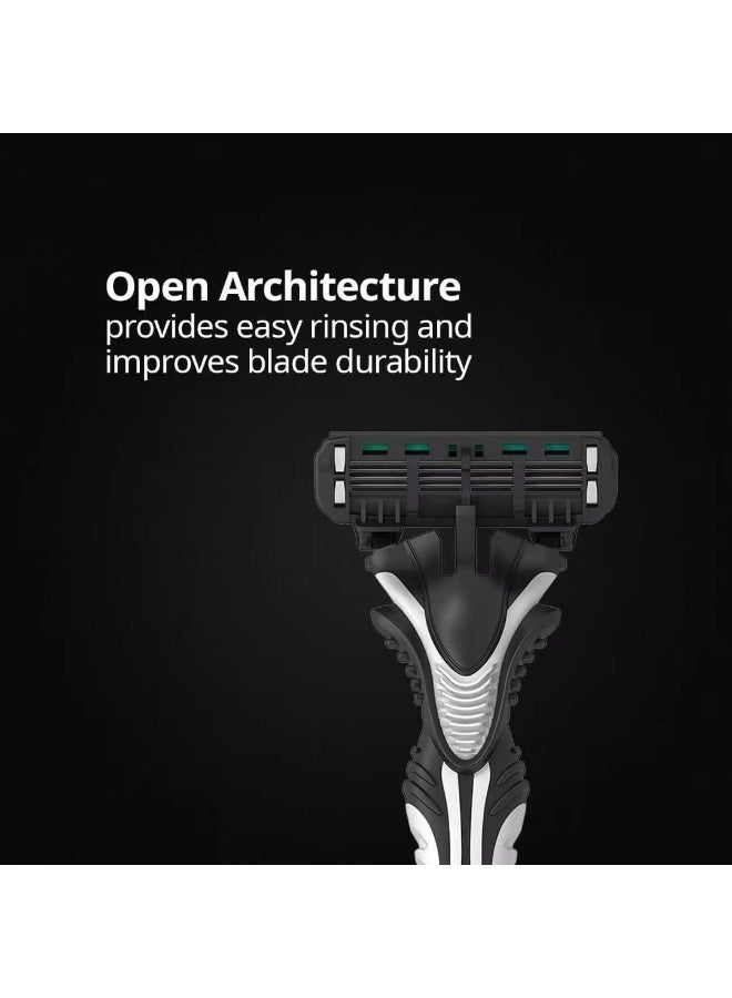 DORCO 6 Blade Disposable Razor – Men’s Six Blade Shaving Razor with Vitamin E & Aloe Vera Lubricating Strip for Smooth Shave - Image 5