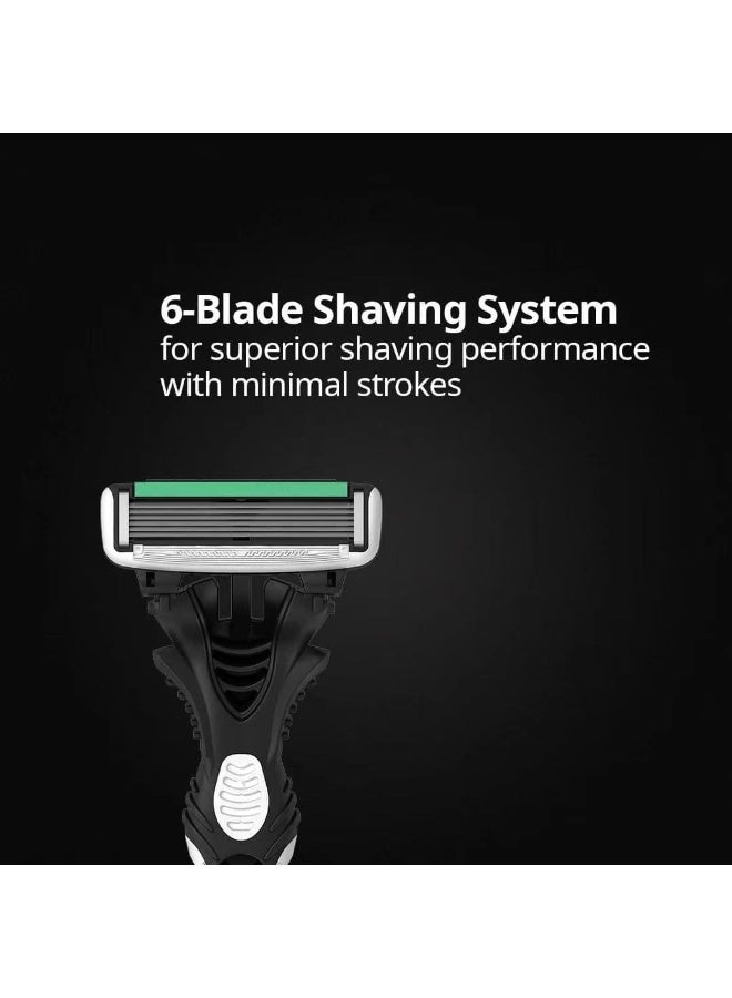 DORCO 6 Blade Disposable Razor – Men’s Six Blade Shaving Razor with Vitamin E & Aloe Vera Lubricating Strip for Smooth Shave - Image 4