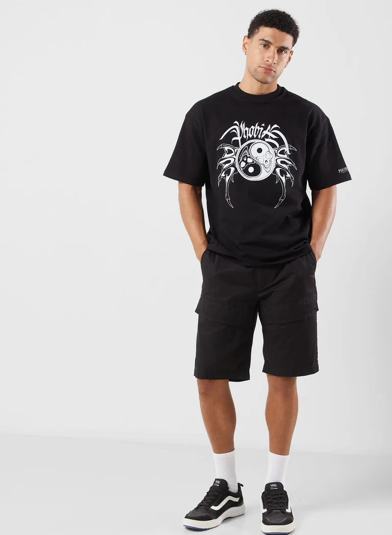 phobia Yin&Yang Printed T-Shirt