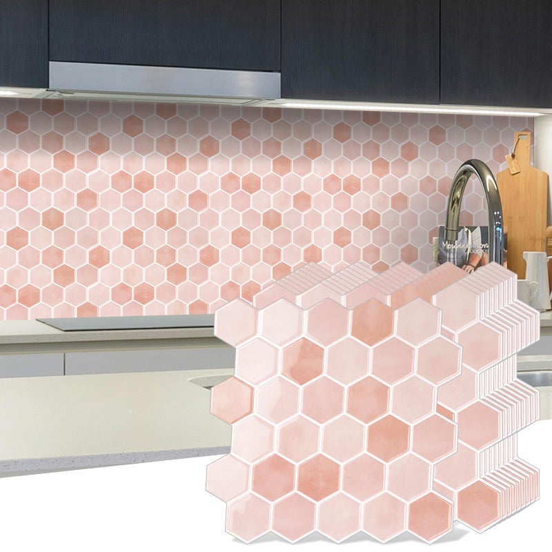 WalDecoo 10Sheet Hexagon Peel and Stick Backsplash for Kitchen New Upgrade Premium Extra Thicker Design 3D Self Adhesive Wall Tiles Large Stick on Tiles for Kitchen and Bathroom 12 x 12 - Image 2