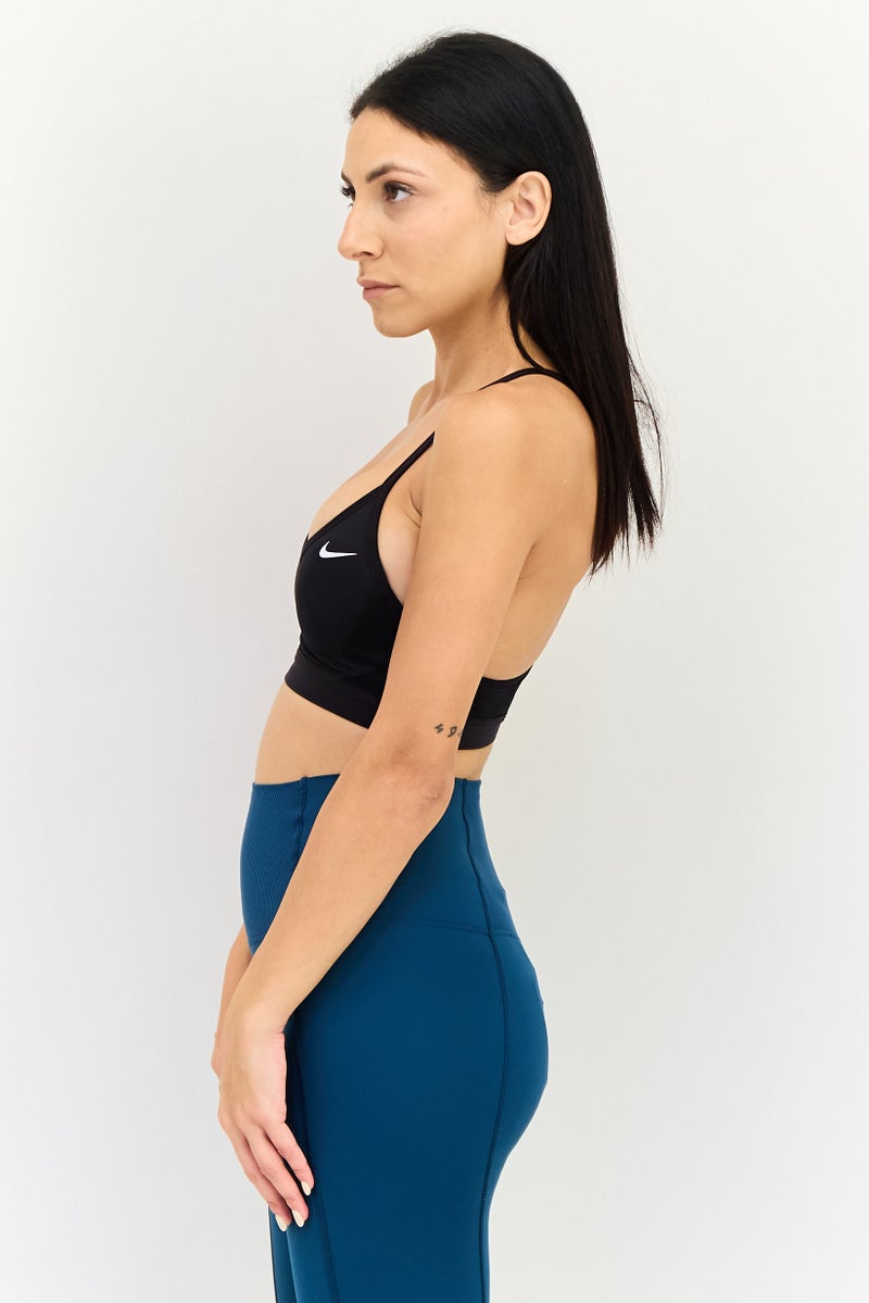 Nike Women Brand Logo Padded Sports Bra, Black - Image 2