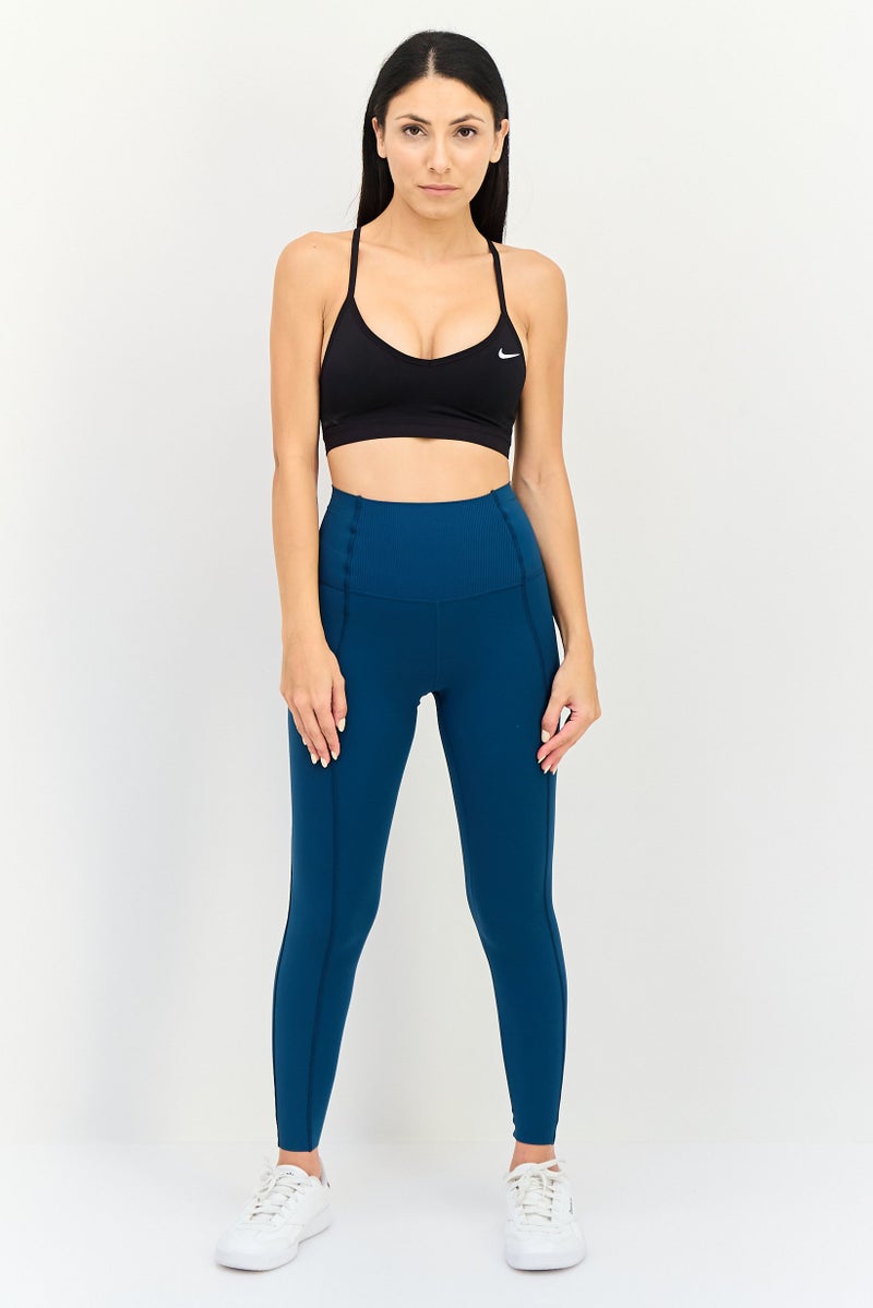 Nike Women Brand Logo Padded Sports Bra, Black - Image 3