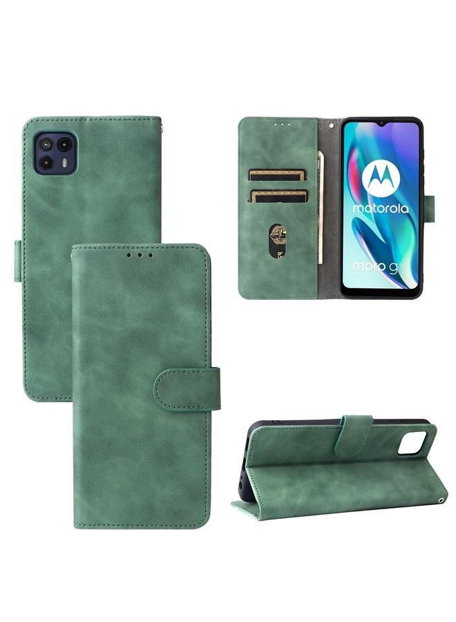 S-TOP Case For Motorola Moto G50 5G Solid Color Skin Feel Magnetic Buckle Horizontal Flip Calf Texture PU Leather Case with Holder & Card Slots & Wallet - Image 1