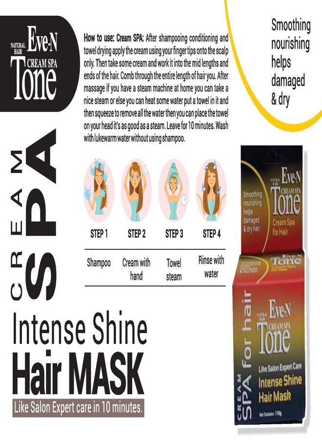 Eve-N Professional Spa Cream For Hair Smoothing,Nourishing helps damaged & dry hair Intense shine hair mask (like salon Expert Care) Pack OF 2 110g - Image 4