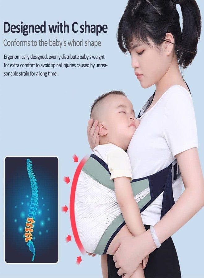 BIRZAR Baby Carrier Newborn to Toddler, Ergonomic 3D Mesh Baby Wraps Carrier, Adjustable Baby Sling, Lightweight Breathable Baby Carrier Wrap with Thick Shoulder Straps for 0-36 Months Infant - Image 5
