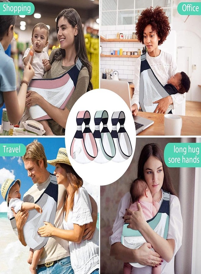 BIRZAR Baby Carrier Newborn to Toddler, Ergonomic 3D Mesh Baby Wraps Carrier, Adjustable Baby Sling, Lightweight Breathable Baby Carrier Wrap with Thick Shoulder Straps for 0-36 Months Infant - Image 3