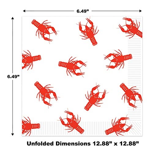 Beistle Crawfish Luncheon Napkins (2-Ply) (16/Pkg) - Image 2