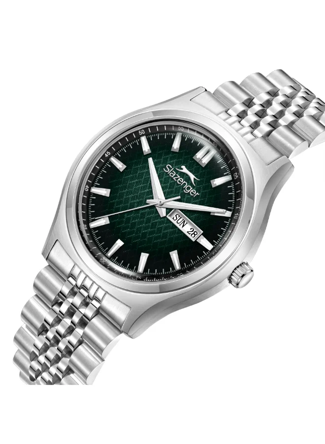 Slazenger  Slazenger Men's Date Dark Green Dial Watch - SL.9.2573.1.370  | Best Price UAE