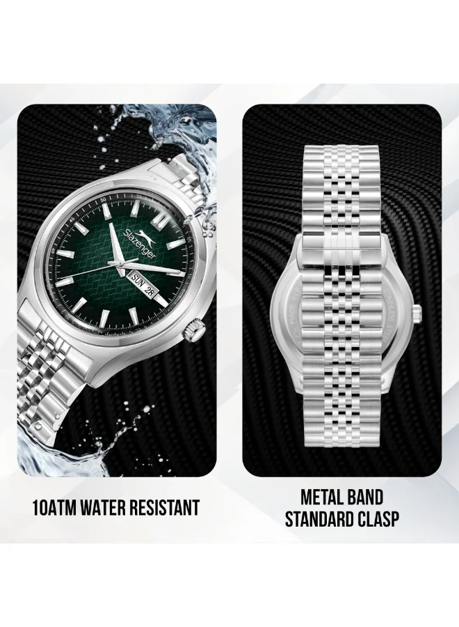 Slazenger  Slazenger Men's Date Dark Green Dial Watch - SL.9.2573.1.370  | Best Price UAE