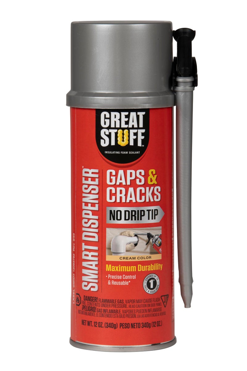 Great Stuff 99108824 Smart Dispenser Gaps & Cracks, Cream, 12 Ounce - Image 1