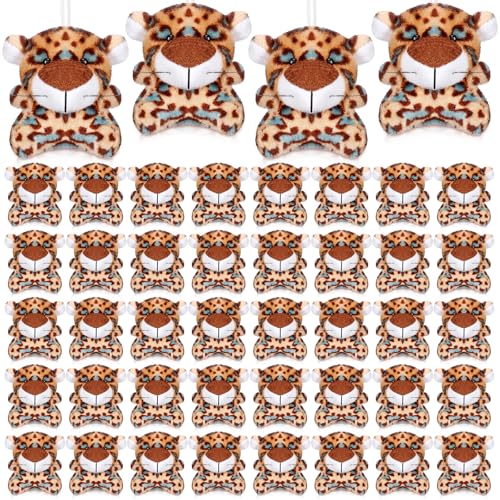 Shappy 50 Pcs Mini Animal Plush Toys Small Stuffed Animals Bulk Cute Tiny Plushies Keychains for Gift Party Carnival Prize Cheetah - Image 1
