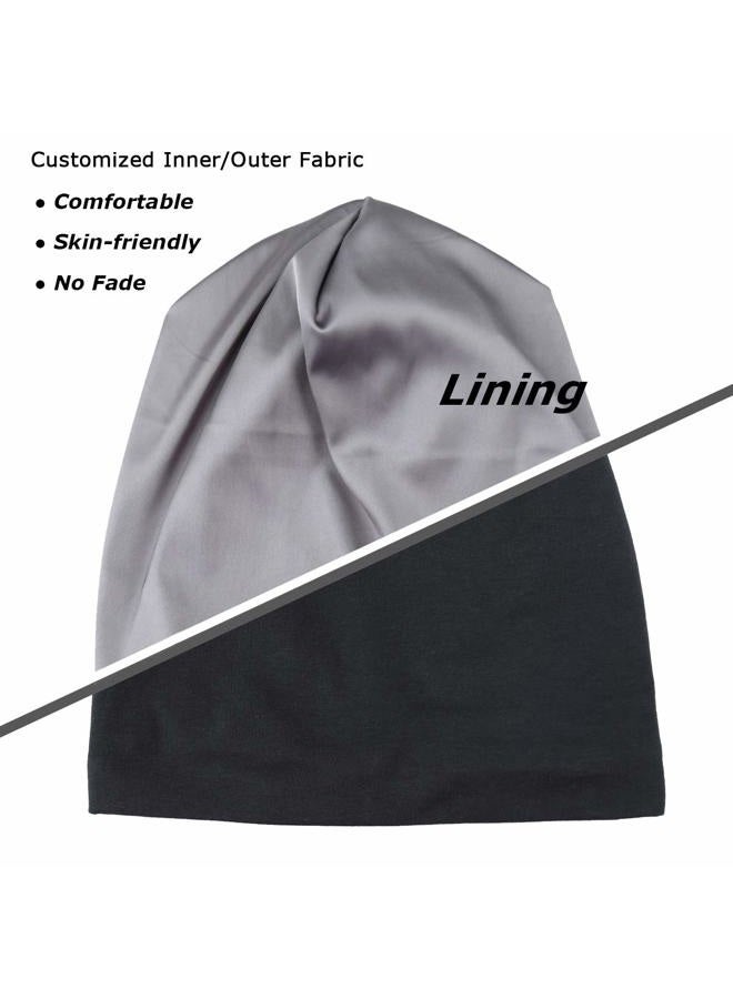 Heerf Satin Bonnet Sleeping Beanie Hat for Frizzy Natural Hair Women and Men - Image 5