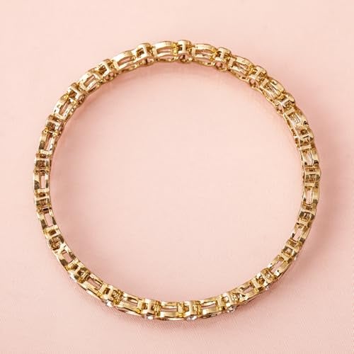 Rubans Womens Set of 4 18K Mehandi Gold-Plated Kundan & Cubic Zirconia Studded Designer Bangles - Image 2