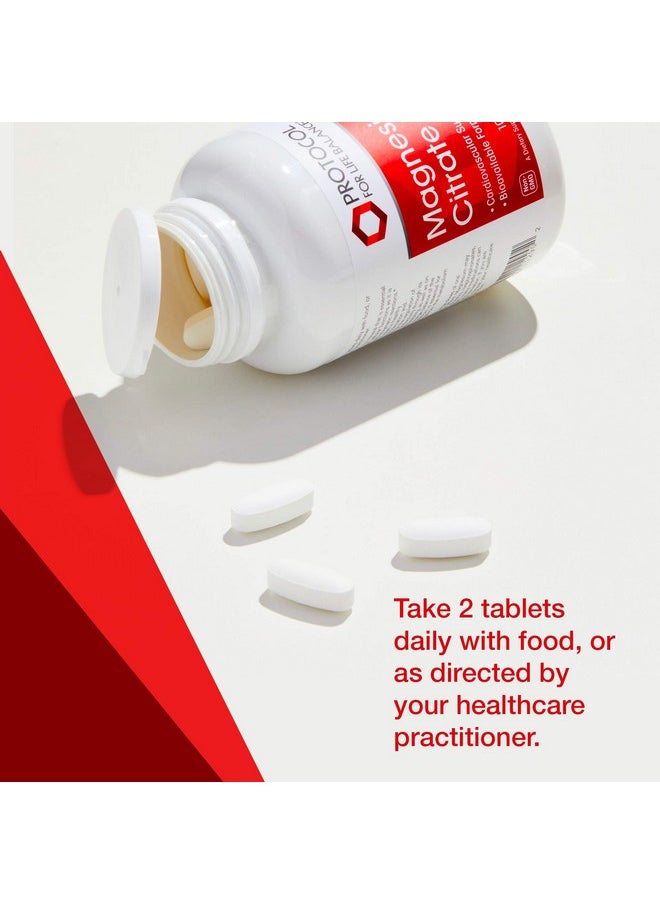Protocol For Life Balance - Protocol Magnesium Citrate 400Mg Mood Support Heart Health Brain Support Supplement 100 Tabs - Image 1