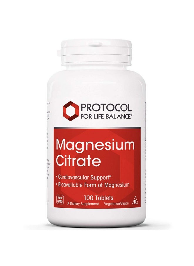 Protocol For Life Balance - Protocol Magnesium Citrate 400Mg Mood Support Heart Health Brain Support Supplement 100 Tabs - Image 1