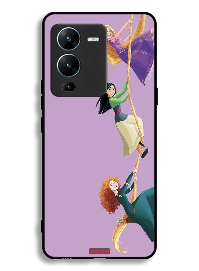 Tolwak Vivo V25 Pro 5G Protective Case Cover Girls Climbing Art - Image 2