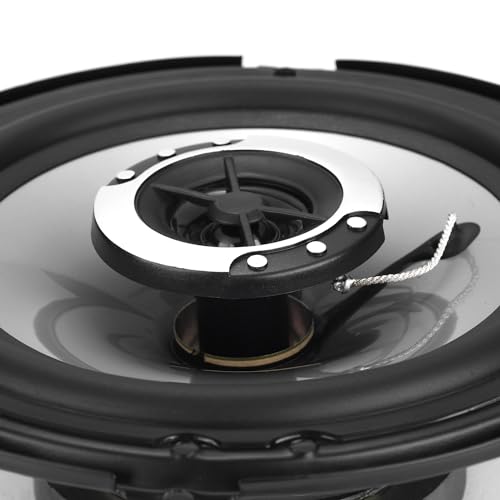 Suacopzar 6in 2-Way Coaxial Car Speakers, 400W (100W RMS), Universal Car Stereo Speaker Replace, Auxiliary Coaxial Speaker W/Wire & Cover (Pair) - Image 5