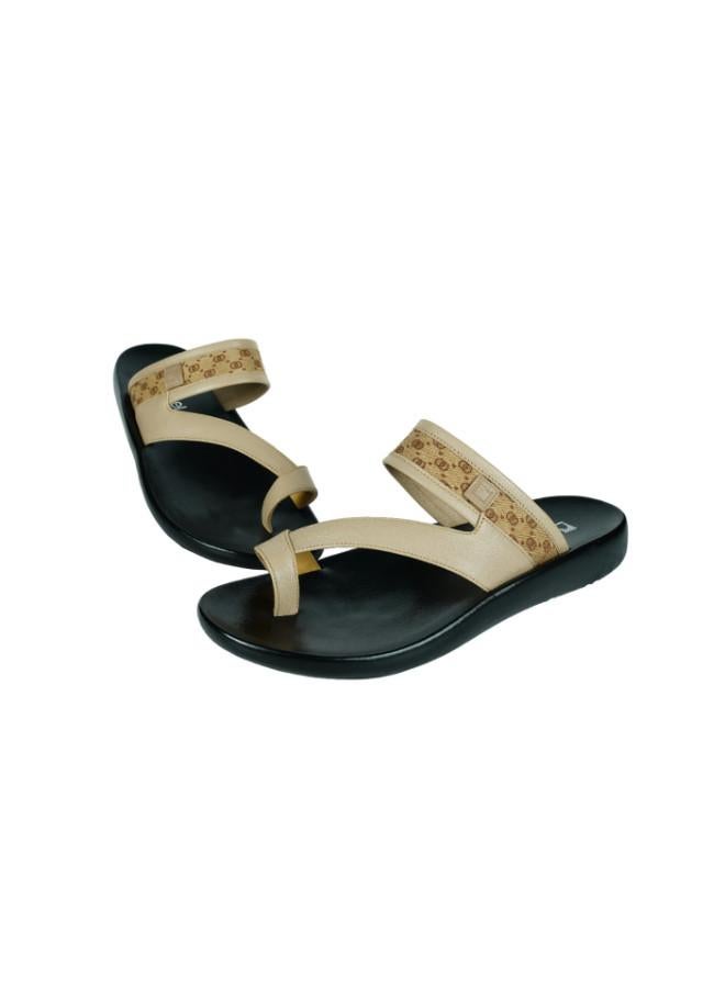barjeel uno 008-3570 Barjeel Mens FInger grip Sandals 63014 Beige - Image 3