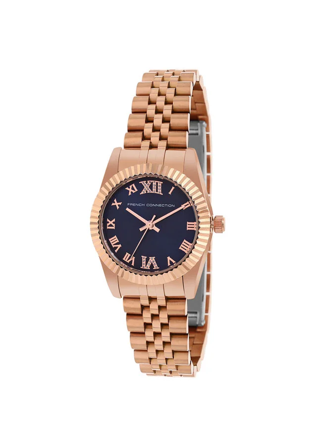 فرنش كونكشن 34mm Women's Quartz Watch with Blue Dial