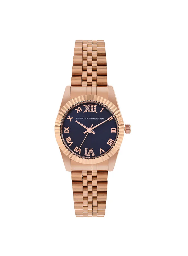 فرنش كونكشن 34mm Women's Quartz Watch with Blue Dial