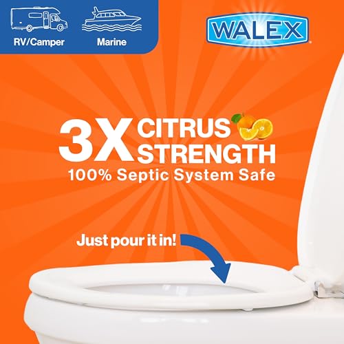 Walex Citra-Fresh Liquid Holding Tank Treatment for RV, Camper & Marine - Black Water Tank Deodorizer for Rapid Breakdown of Waste & Toilet Paper, Biocide-Free, Septic Tank Safe, 32oz - Image 3