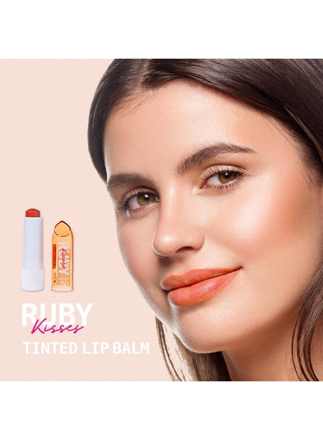 Ruby Kisses Balm Up Tinted Lip Balm Nongreasy Hydrating Formula Nourishing Coconut Core & Vitamin E Infused Lip Care With Natural Shine Lightweight Sheer Color (Tangerine) - Image 3