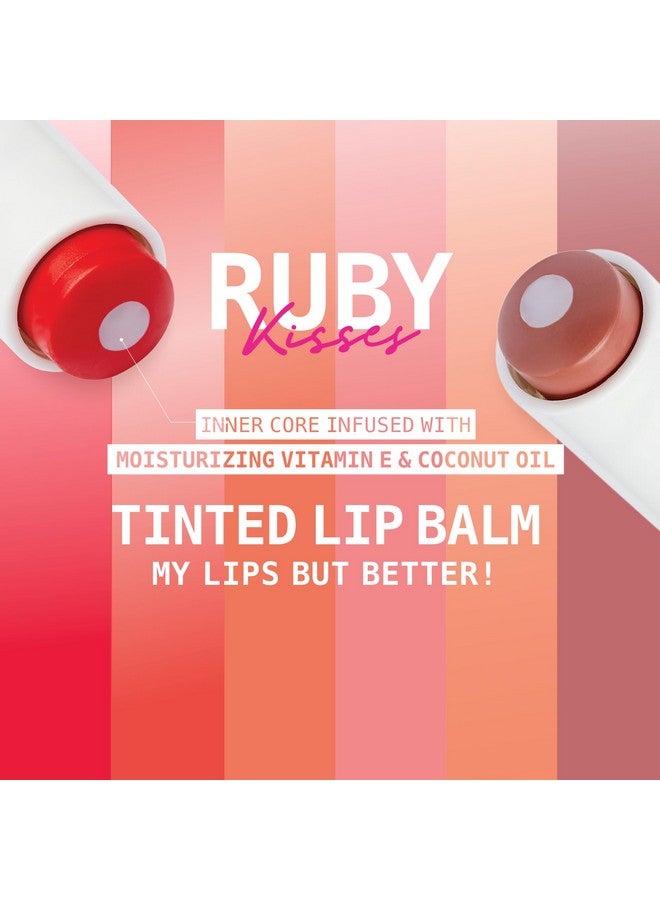 Ruby Kisses Balm Up Tinted Lip Balm Nongreasy Hydrating Formula Nourishing Coconut Core & Vitamin E Infused Lip Care With Natural Shine Lightweight Sheer Color (Tangerine) - Image 2