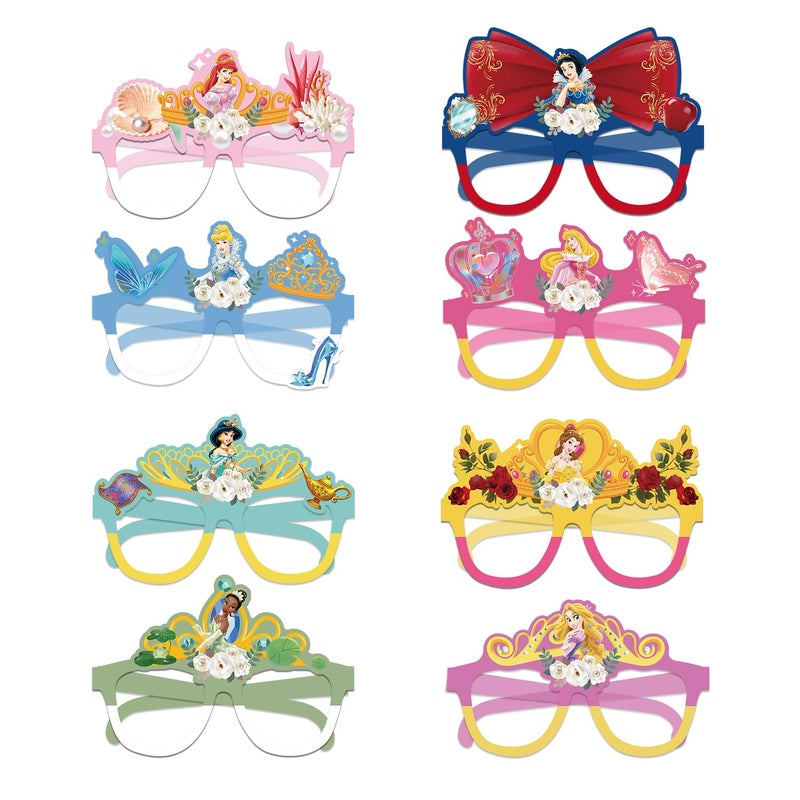Hupalun 16Pcs Disne Princess Party Set, Party Decorative Glasses, Cosplay Decorative Glasses, Suitable for Witch Princess Group Birthday Parties, Children's Birthday Party Gifts - Image 1