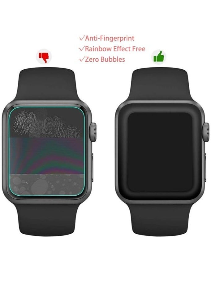 Silicone Replacement Strap With 5D Glass For Apple Watch Series 6/5/4/3/2/1/SE - 40mm - Image 4