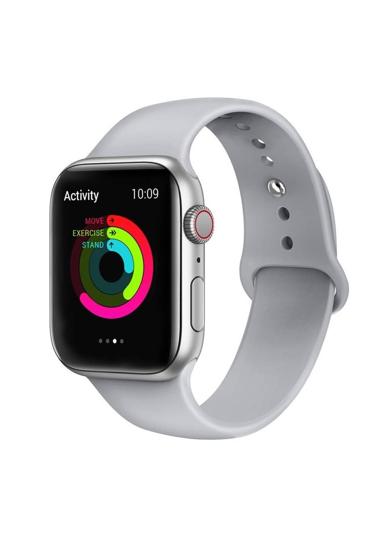 Silicone Replacement Strap With 5D Glass For Apple Watch Series 6/5/4/3/2/1/SE - 40mm - Image 2