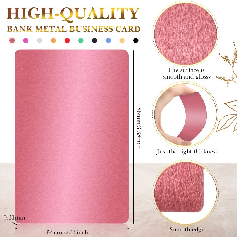 Marspark 300 قطعة من ألواح الألمنيوم المنقوشة متعددة الاستخدامات بطاقات عمل فارغة لآلة النقش CNC والنقش بالليزر بطاقات DIY، سمك 0.21 مم/ 0.01 بوصة (متعدد الألوان) - Image 3