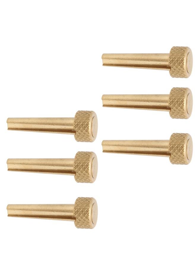 6Pcs Bridge Pins Copper Folk Acoustic Guitar Strings Pegs Nails Practice Performance Parts
