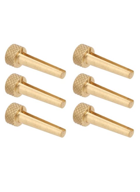 6Pcs Bridge Pins Copper Folk Acoustic Guitar Strings Pegs Nails Practice Performance Parts