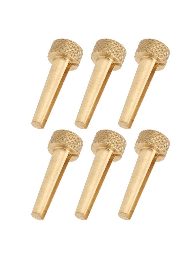 6Pcs Bridge Pins Copper Folk Acoustic Guitar Strings Pegs Nails Practice Performance Parts