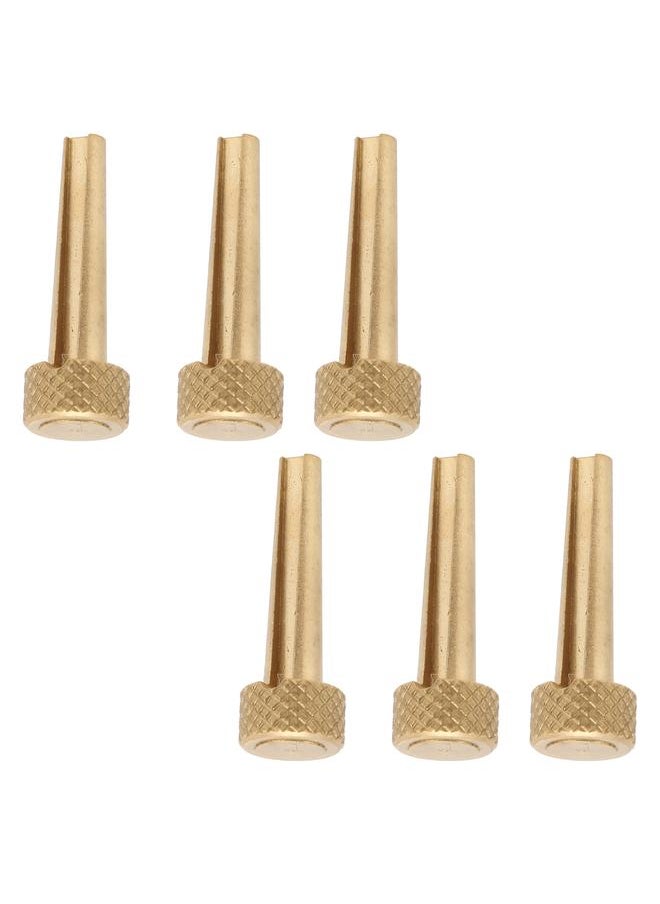6Pcs Bridge Pins Copper Folk Acoustic Guitar Strings Pegs Nails Practice Performance Parts
