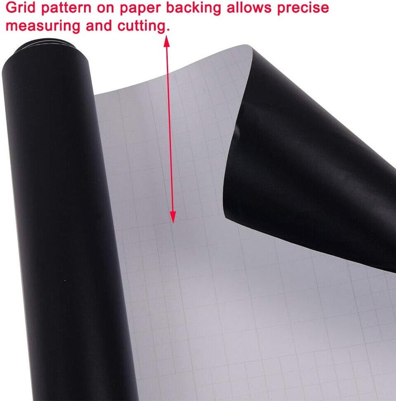 LZLRUN Matte Black Vinyl Wrap Self Adhesive Air Release Bubble - Outdoor Rated for Automotive Use - 12" x 60" Knife + Hand Tool (1FT X 5FT) - Image 4