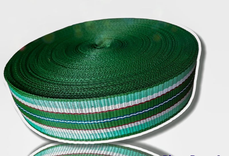 BASRAH NIWAR 2 Inch Nylon Niwar Roll 1Kg60 Meters Long Belt Weith 2 Inch Color Green Pack of 1