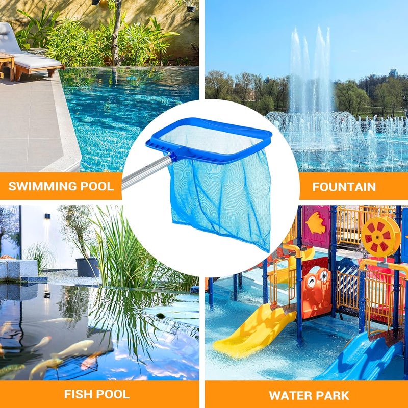 Loiyadn Pool Skimmer - Pool Skimmer Net Without Pole, Swimming Pool Reinforced Frame Deep Pool Net, Larger Capacity Pool Nets for Cleaning, Durable Deep Rake Net Easy Scoop Edge,Debris Pickup Removal - Image 4