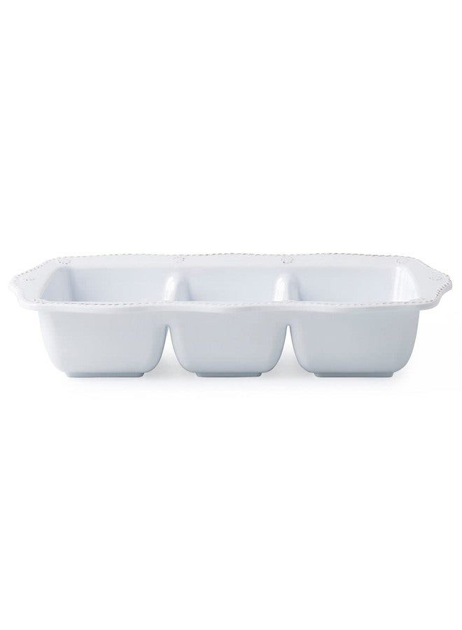Juliska Berry & Thread Melamine 3-Section Server - Whitewash - Image 1